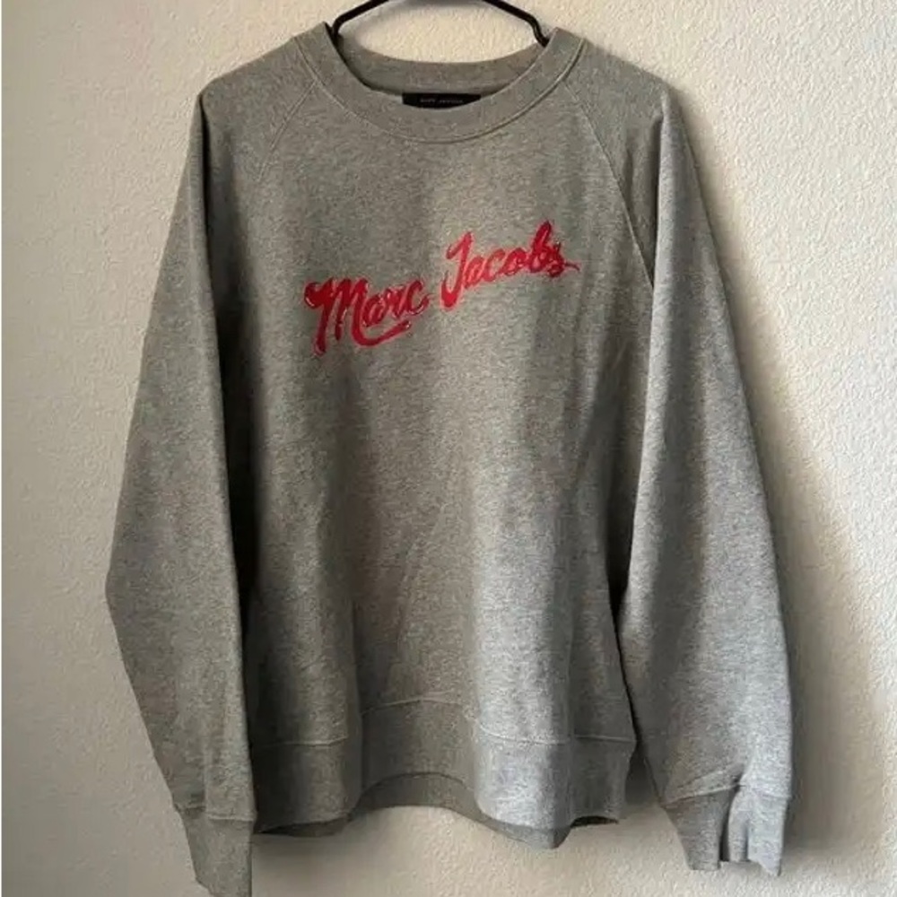 Marc Jacobs Gray Red Disco Logo sweatshirt Size M